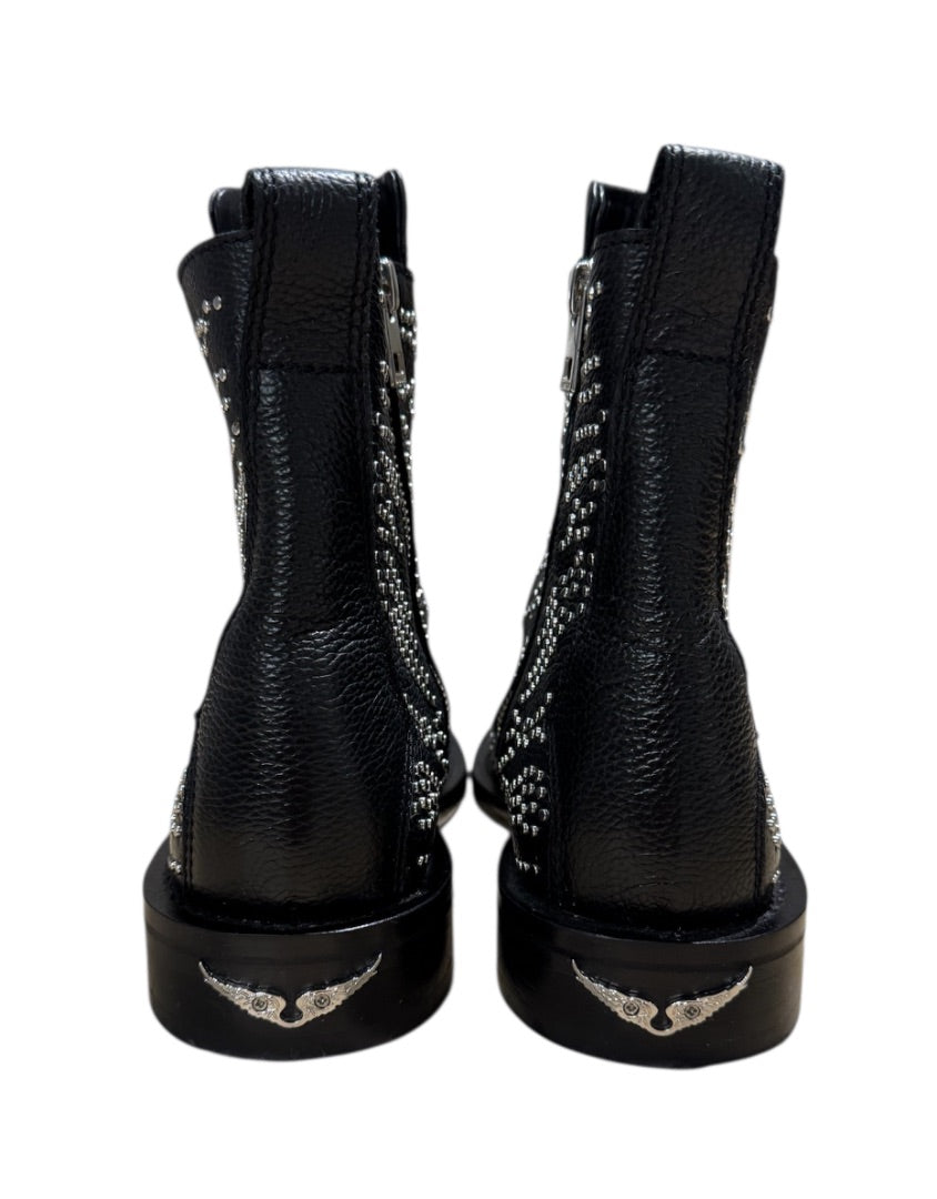 Noir et Argent ZADIG & VOLTAIRE BOTTES, 38