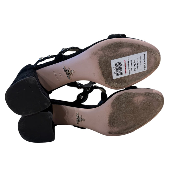 Noir PRADA sandals, 36