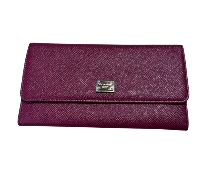 Bourgogne et Or DOLCE & GABBANA portefeuilles