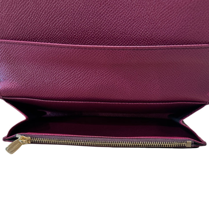 Bourgogne et Or DOLCE & GABBANA portefeuilles