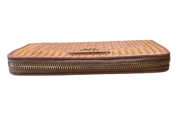 Rose PRADA portefeuilles, WOVEN MADRAS