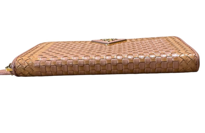 Rose PRADA portefeuilles, WOVEN MADRAS