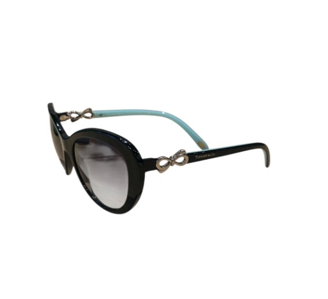 Noir et Argent TIFFANY Lunettes de Soleil, WITH CASE