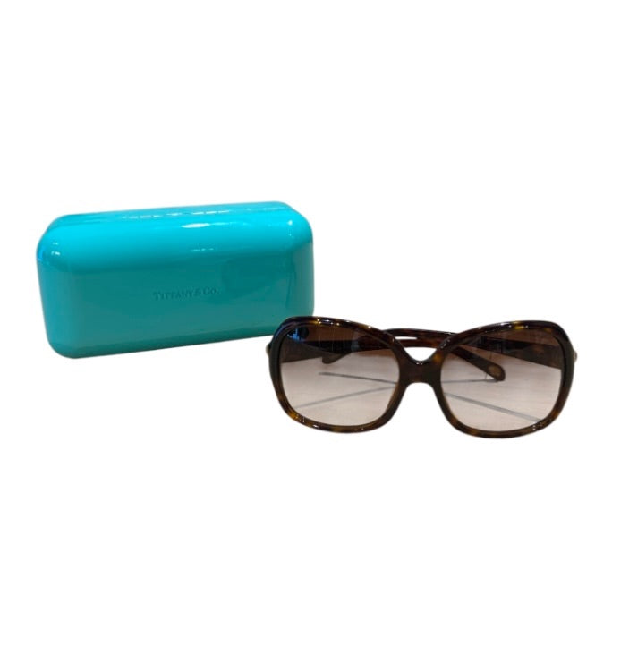 Tortoise et Argent TIFFANY Lunettes de Soleil, WITH CASE