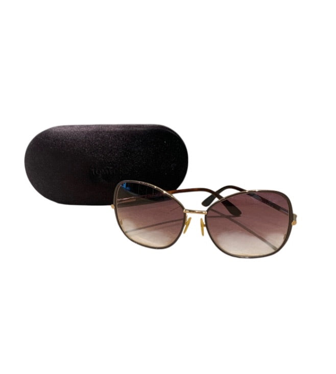 Brun et Or TOM FORD Lunettes de Soleil, WITH CASE