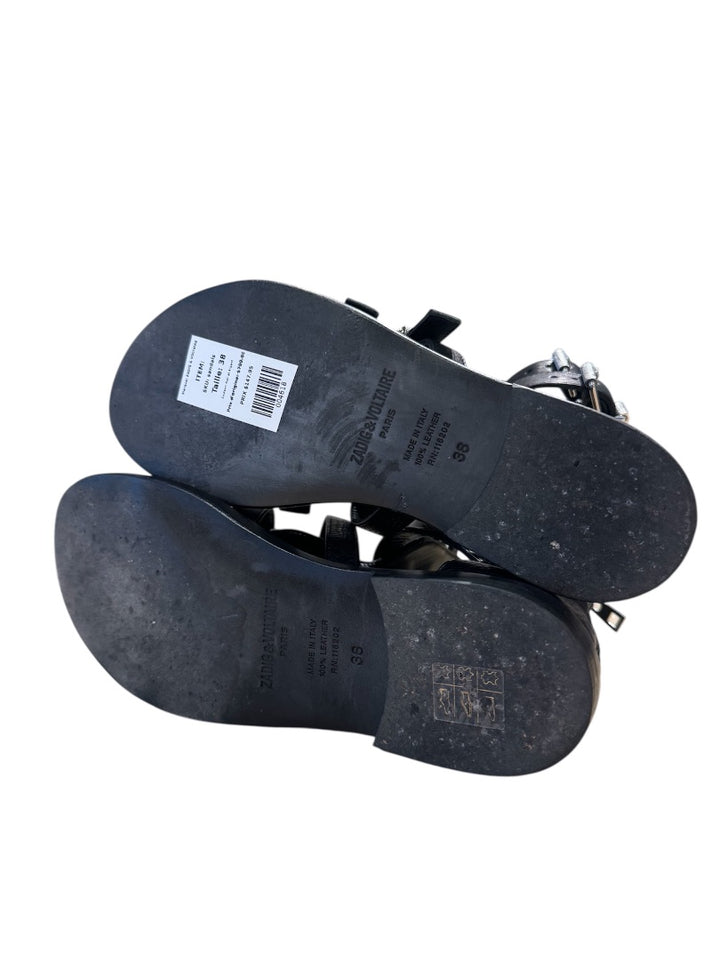 Noir et Argent ZADIG & VOLTAIRE sandals, 38