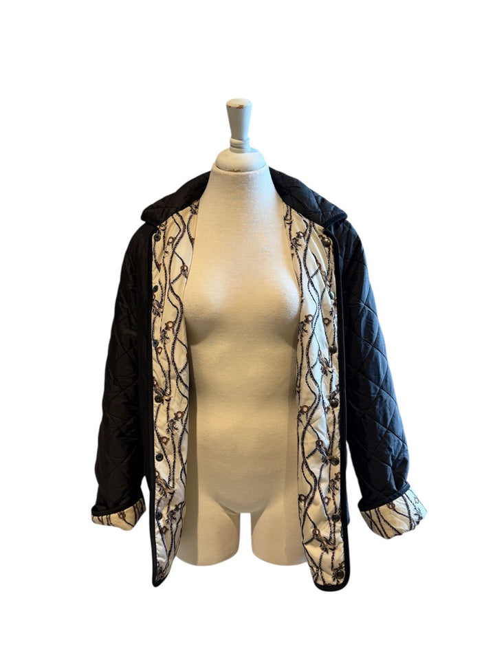bleu marin et creme SALVATORE FERRAGAMO jackets, petit/moyen