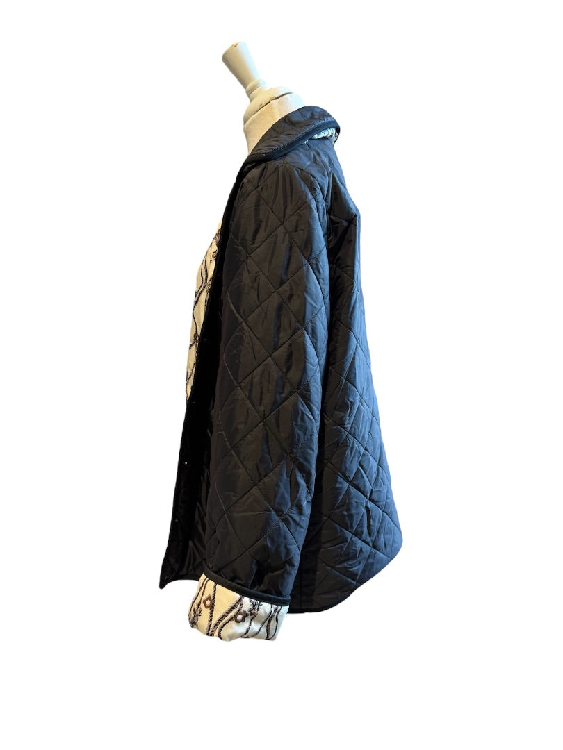 bleu marin et creme SALVATORE FERRAGAMO jackets, petit/moyen