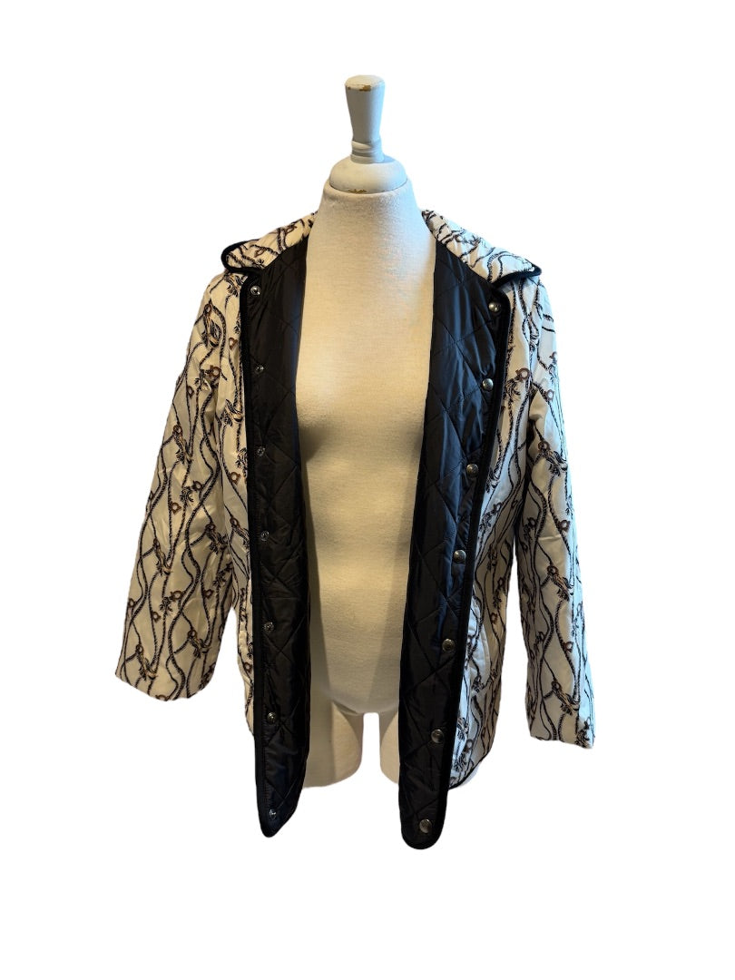 bleu marin et creme SALVATORE FERRAGAMO jackets, petit/moyen