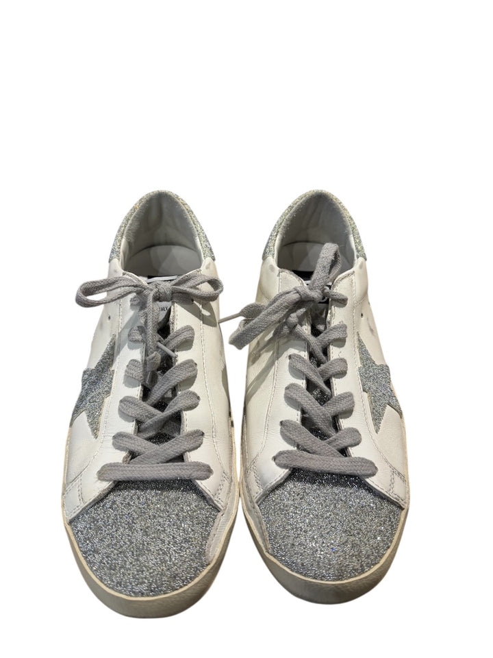 Blanc et Argent GOLDEN GOOSE SNEAKERS, 8
