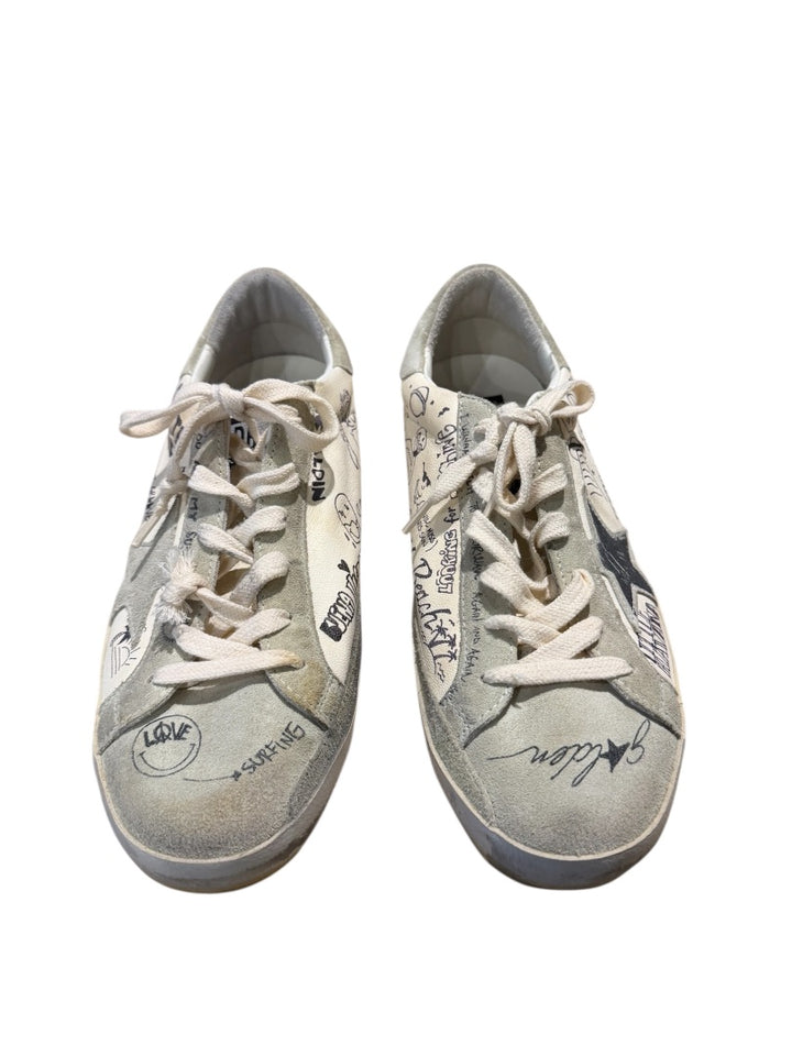 Blanc et Gris GOLDEN GOOSE SNEAKERS, 8