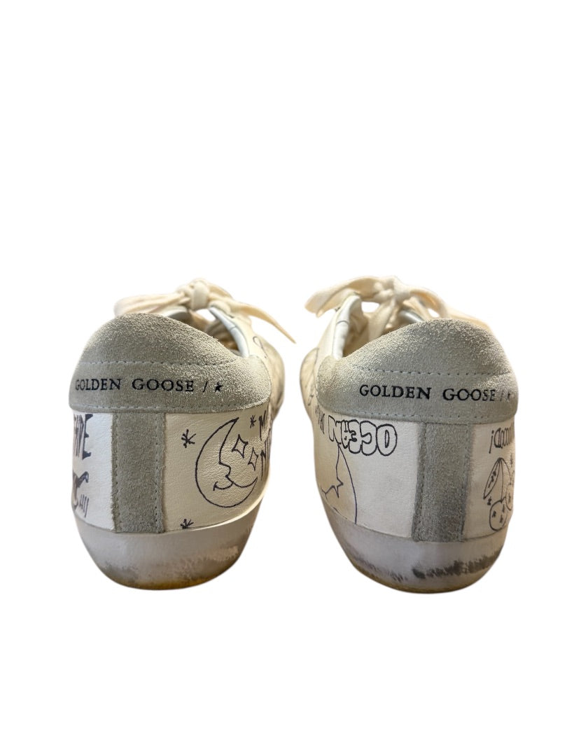 Blanc et Gris GOLDEN GOOSE SNEAKERS, 8