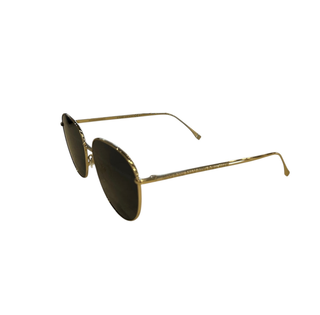 Argent et Bleu/Gris FENDI Lunettes de Soleil, AVEC/WITH CASE